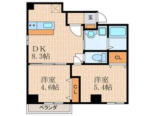 Q・Two【1階】の間取り