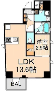 プライマル上野EAST【8階】の間取り