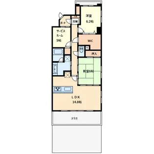 ダイアパレス武蔵浦和V【1階】の間取り