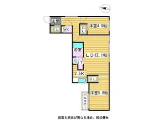 コンソラチュール山鼻【3階】の間取り