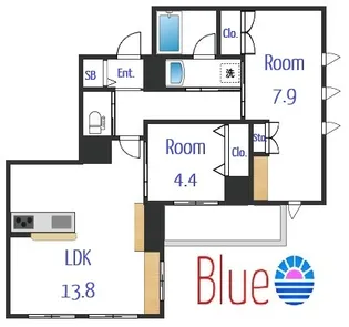 Canaros横浜【7階】の間取り
