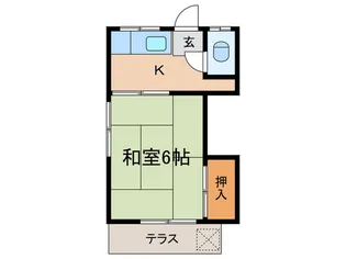 楽々荘【1階】の間取り