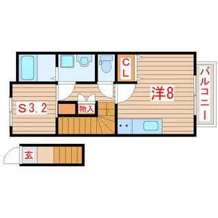 WELL-ONE宮千代【2階】の間取り