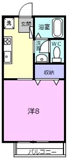 ディアコートみやび II棟【2階】の間取り