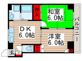 第3泉ビル【6階】の間取り