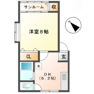 ハイツ希望3【1階】の間取り