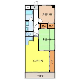 エステート15【2階】の間取り