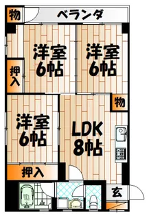 ディアライフ赤坂【1階】の間取り