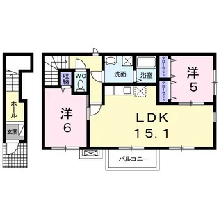 フォレストサイド横山 II【2階】の間取り