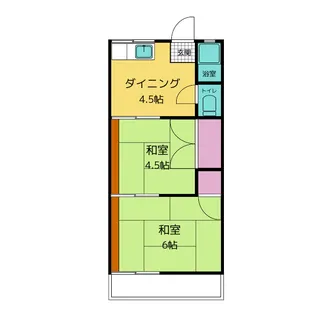 コーポ青山【1階】の間取り