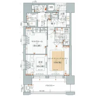 エステムコート京橋セレブIポーラスター【9階】の間取り