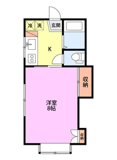 ドミトリーつつじが丘 B【1階】の間取り