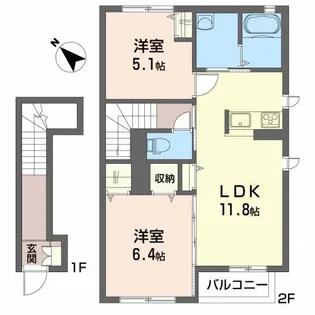 シャーメゾンショコラ【2階】の間取り