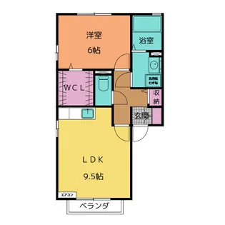 ビューコートB棟【1階】の間取り