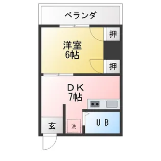 パークサイドメゾン伏見【6階】の間取り