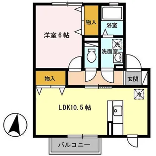 クラージュ【2階】の間取り