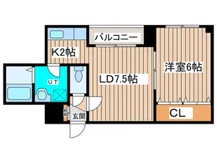 キャトレ-ル中島公園【4階】の間取り