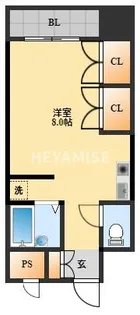 クーブス【6階】の間取り