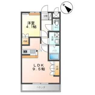 エスポアールB【1階】の間取り