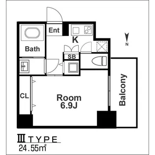 ウォークフォレスト御幸町【4階】の間取り