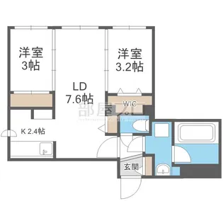 アランヴェール【1階】の間取り