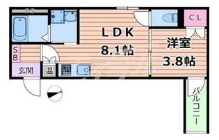 F asecia beid【1階】の間取り