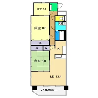 ヴィラコートSEI【3階】の間取り