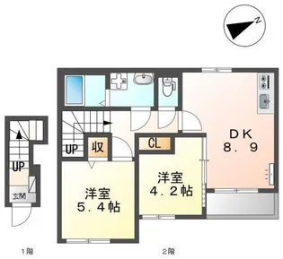 ラ ペ【2階】の間取り