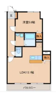 ハピネスI番館【1階】の間取り