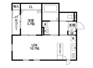 Common早苗A棟【2階】の間取り