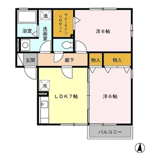 ドレミメゾンA【2階】の間取り