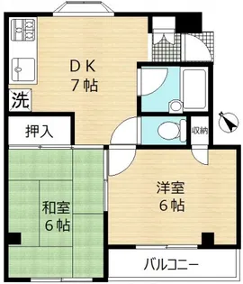 ロワール一之江【1階】の間取り