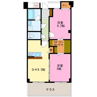 カンファタブル北鬼江【1階】の間取り