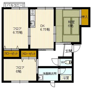 ルナハイツA【1階】の間取り