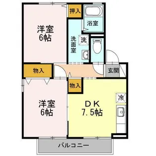 ベルメゾン【1階】の間取り