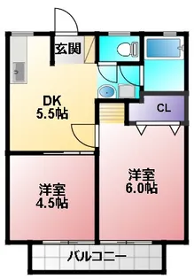 高雄ハイツ【2階】の間取り