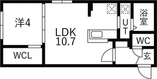 アレグリア本郷通7丁目【1階】の間取り