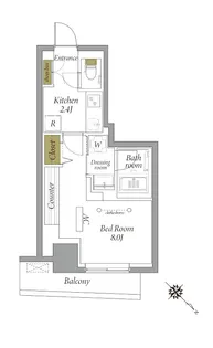 ル・リアン築地【10階】の間取り