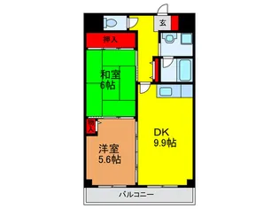 エクセル・ラ・ヴェール【6階】の間取り