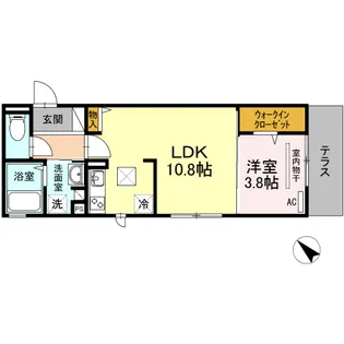 シーサー イン 博多【1階】の間取り