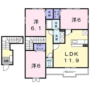 ファインヴィラ C【2階】の間取り