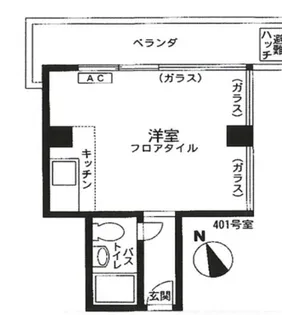 松宮ハイツ二子【4階】の間取り