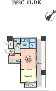 KDXレジデンス大濠ハーバービュータワー【14階】の間取り