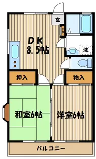 ラポール国立【2階】の間取り