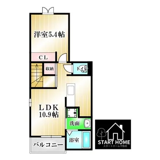 ガゼッタ・ウーノ【2階】の間取り