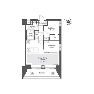 オアーゼ文京大塚【4階】の間取り