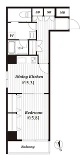 ライオンズマンション新富町第二【6階】の間取り