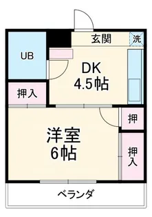 リバーサイドハイツ【4階】の間取り