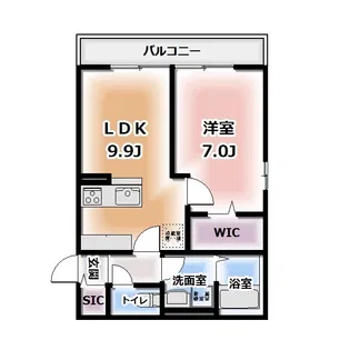 Komorebi Garden中田本町D【3階】の間取り