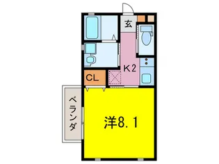 グレ-ス仁川エル【2階】の間取り